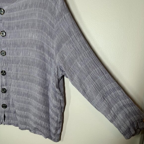 VINTAGE  CP Shades Lilac Button Front Cardigan Top Size Small - Picture 2 of 6